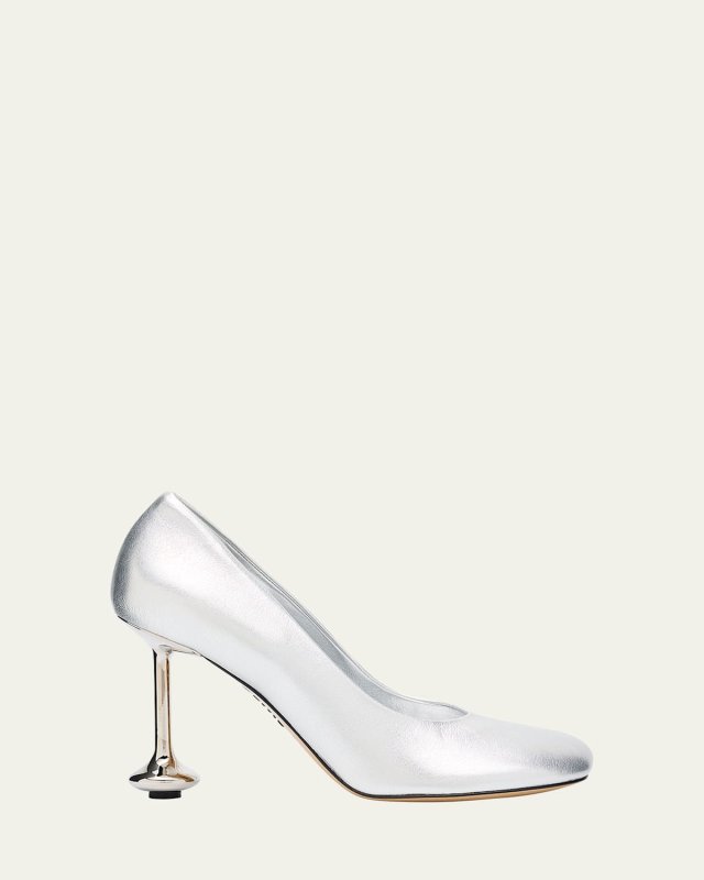 Toy Metallic Leather Stiletto Pumps